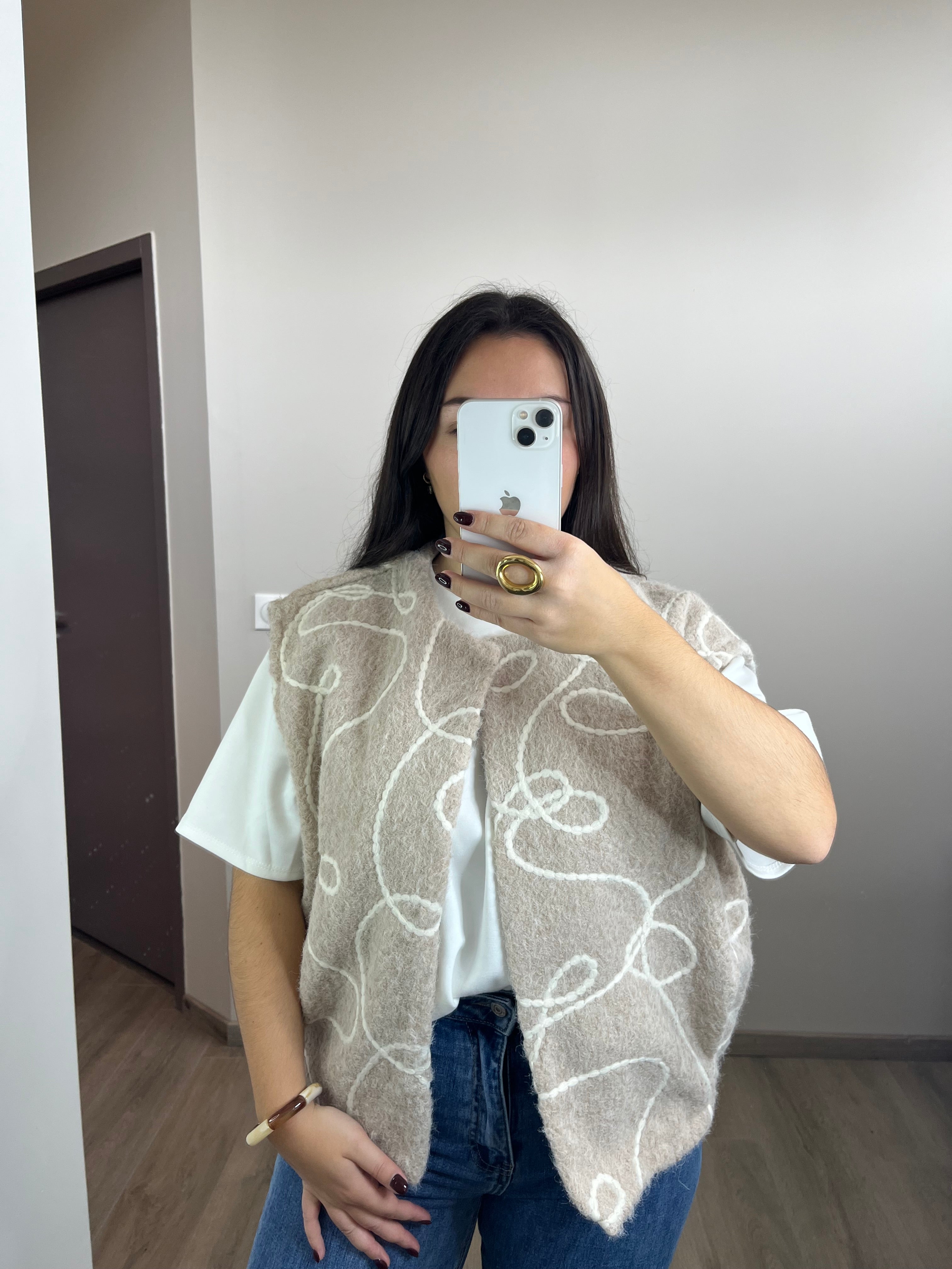 Veste Chloé beige brodé