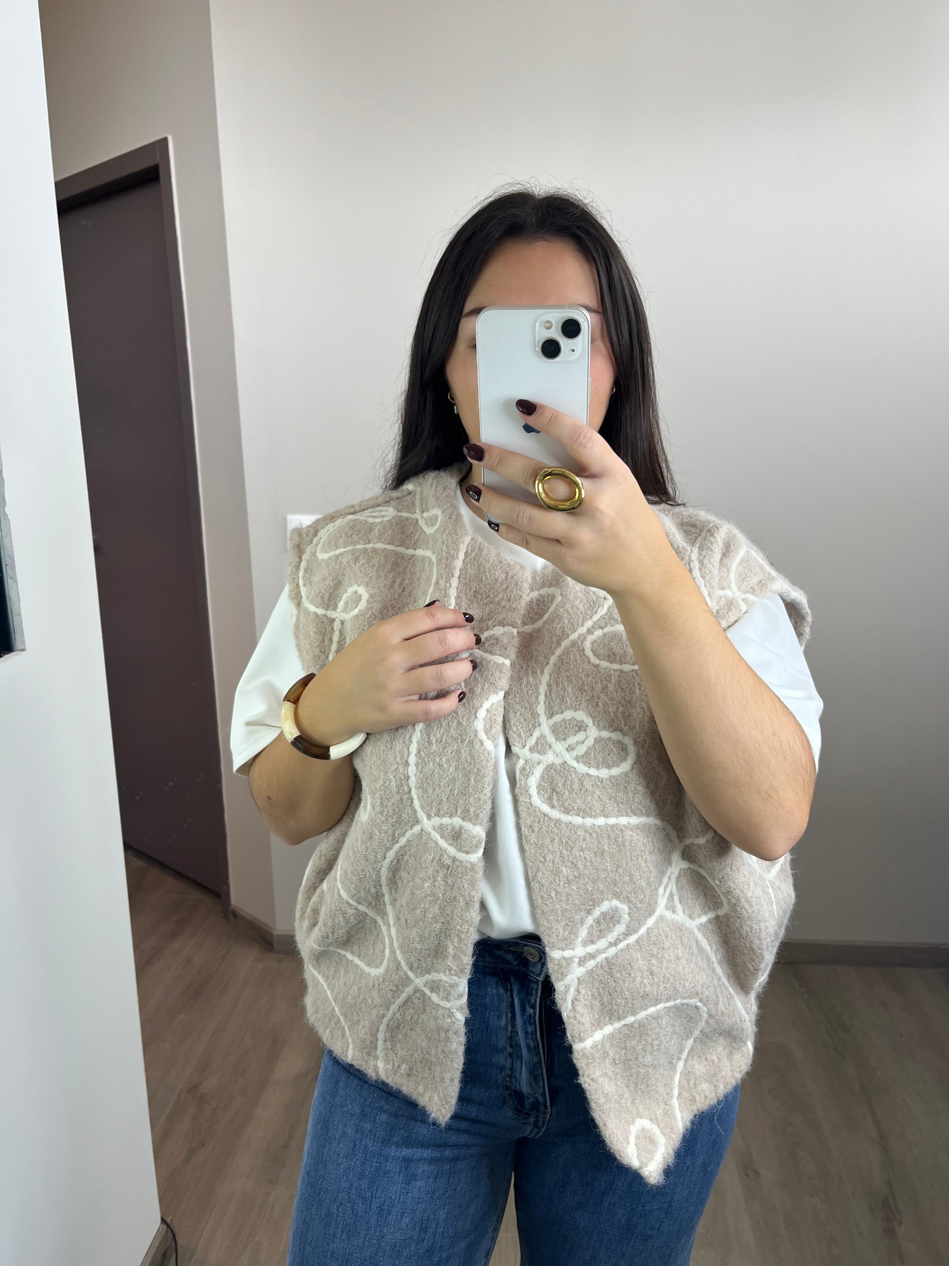 Veste Chloé beige brodé